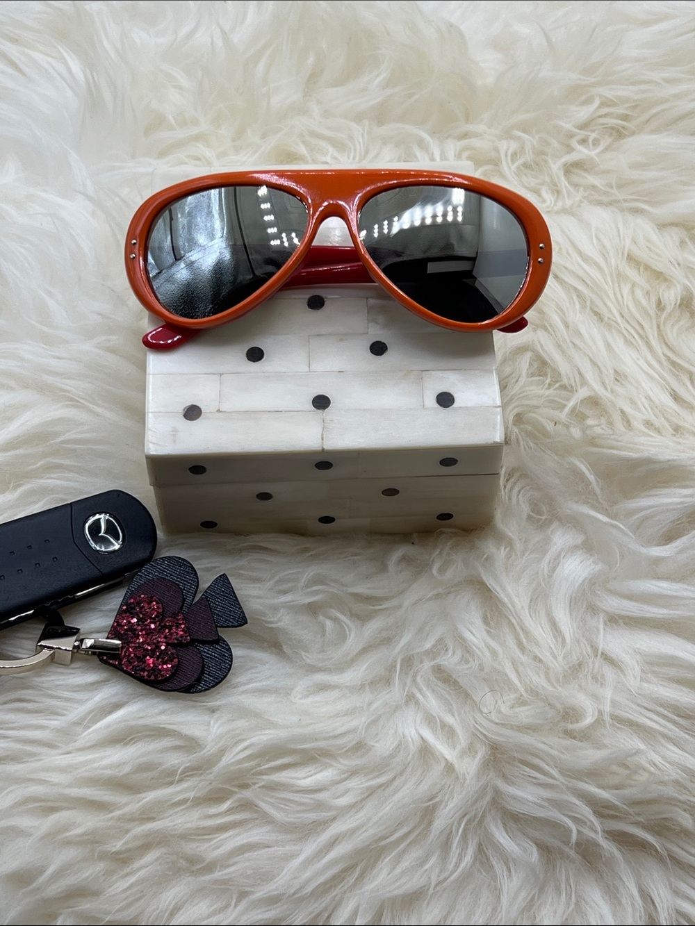 🔥 Vintage 1970’s Aviator Orange Mirrored Sunglasses